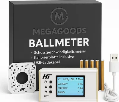 Zdjęcie produktu dla Miernik prędkości strzału, chronograf energii pocisku z wyświetlaczem LCD DE.