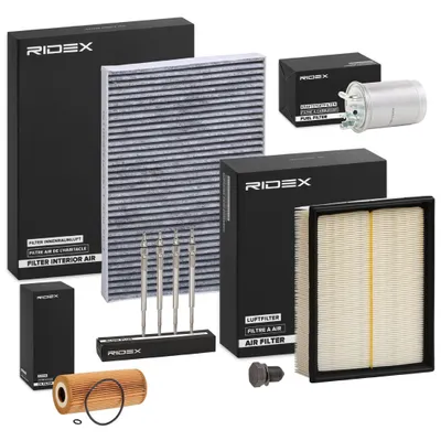 Produktbild von RIDEX Inspektionspaket Filterset für AUDI A4 Avant (8ED, B7) A4 Limousine (8EC, B7)