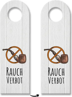 Produktbild von Rauchverbot Türhänger Warnschild Türschild Hinweisschild Türhänger Türanhänger