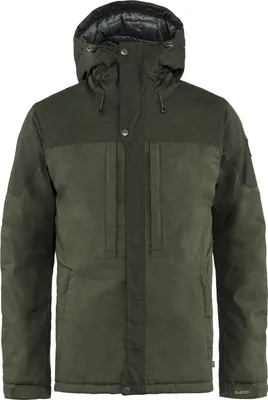A studio shot of a green jacket.