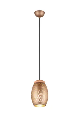 Produktbild von Pendelleuchte, einflammig, Höhe anpassbar, mit Holzakzenten, 150 cm Höhe, Deckenmontage, braun, lightling Bill