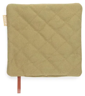 Produktbild von CH&F Topflappen mit Grifftasche 4er Set – 20x20 cm – BBQ Canvas Oregano – Baumwolle