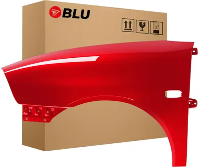 Image de BLU Aile Compatible avec Seat Ibiza Cordoba (6L - III 3. Generation) LS3H Gauche Rot Emocion | 2002-2008 | Avant | Peint| Prêt à Monter | Galvanisé