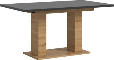 Produktbild von Kulissen-Esstisch >Motion< ausziehbar 190cm, Grau / Artisan Eiche Nachbildung - 150/190x76x90cm (BxHxT)