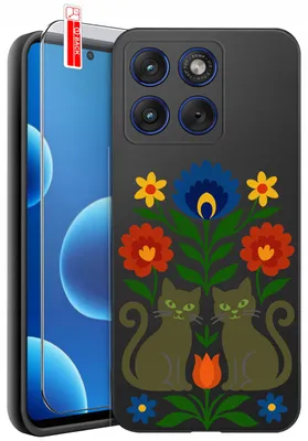 Produktbild von Hülle für Motorola Edge 70 | Designs | Mattes Silikonetui + 9H-Glas