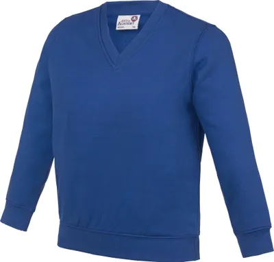 Image de AWDis Academy Sweat-shirt scolaire junior avec col en V (2 pièces/paquet) RW6680 (13 ans (164)) (Royal profond)
