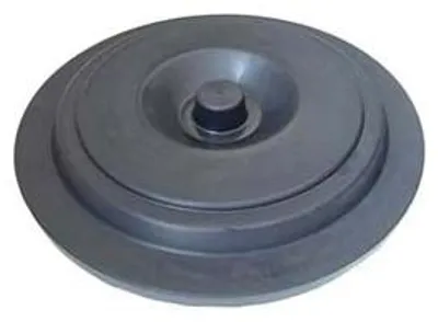 Produktbild von Deckel für Mülltonnen mit zentralem Griff, schwarz - Fassungsvermögen 50 - 75 Liter