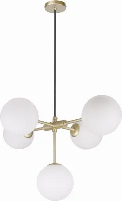 Image de Lustre MATI laiton-blanc 5xG9x28W verre, dimensions : 113x57x40 cm, IP20, Candellux