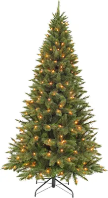 Productafbeelding van Forest frosted kunstkerstboom green led slim 215 cm Triumph Tree