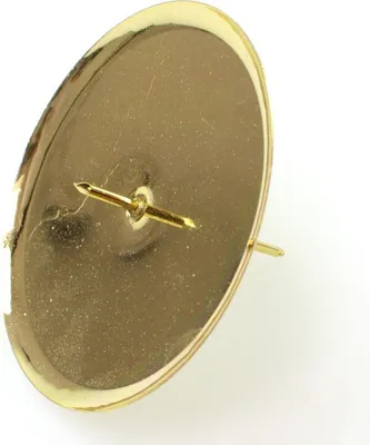 Produktbild von 4 Kerzenhalter 8cm Kerzenteller mit Dorn Kerzenpick Stecker Halter Adventskranz, Farbe:gold
