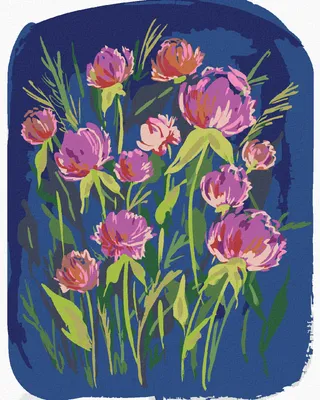 Produktbild von Zuty - Malen nach Zahlen - ROSA PFINGSTROSEN AUF DER NACHTWIESE (ALEXANDRIA GILBERT), 40x50 cm, mit Keilrahmen (bereits gespannt)