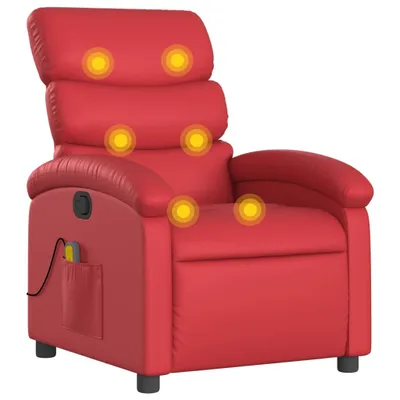Immagine prodotto di vidaXL Sedia da massaggio in Pelle finta rossa