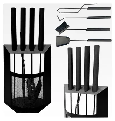 Produktbild von Kaminbesteck Schwarz Modern 5-teiliges Set