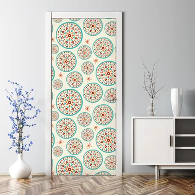 Produktbild von Dekorative Türsticker Aufkleber selbstklebend Klebefolie Türposter indische Bunte 85 x 200 cm