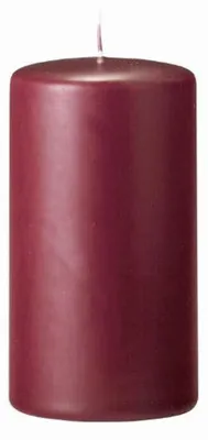 Produktbild von Flachkopf-Stumpenkerzen Bordeaux 300 x Ø 100 mm, 2 Stück
