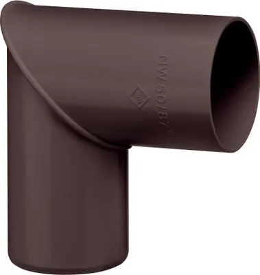 Produktbild von INEFA Regenrohrbogen 87 Grad für Fallrohr, PVC DN50 / 50mm, 10 Stück Dunkelbraun Verbindungsstück Dachrinnenzubehör, einfache Montage,  Germany