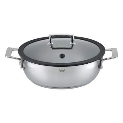 Obrázok produktu pre Rösle panvica na dusenie so sklenenou pokrievkou Panvica s nepriľnavým povrchom z nehrdzavejúcej ocele 28 cm