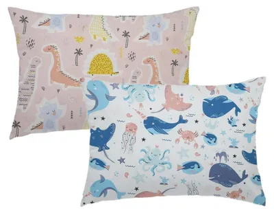 Produktbild von Set aus 2 Kinderkissenbezügen aus Baumwolle - 40 x 60 cm
