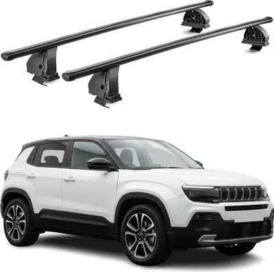 Image de Barres de toit transversales acier pour Jeep Avenger 2023-2026 75 kg Noir 2x