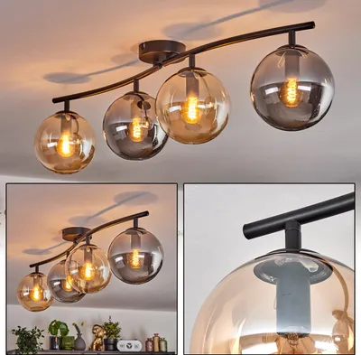 Produktbild von Fossobiubo Deckenlampe aus Metall/Glas in Schwarz