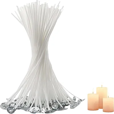Produktbild von 200 Stück Kerzendocht, 4 Verschiedene Größen Kerzen Docht Set, Baumwolle Candle Wick für die Kerzenherstellung Candle DIY (2.6/6/10/15cm)