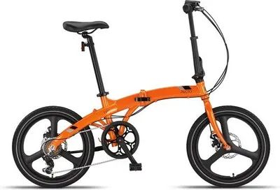 Zdjęcie produktu dla PACTO TWO - rower składany 27cm aluminiowa rama 20 cali aluminiowe koła 6 biegów przerzutki Shimano podwójny hamulec tarczowy rower składany Pomarańcz