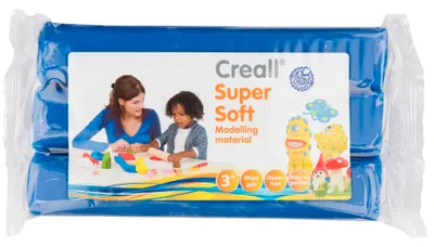 Obrázok produktu pre Creall modelovacia hlina super mäkká modrá 500 gramov - kreatívna modelovacia hlina