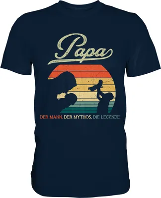Produktbild von Papa Kind Vatertag Geschenk Vater T-Shirt – Navy / XL