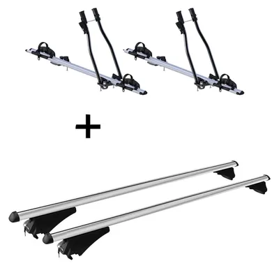 Obrázok produktu pre 2x nosič bicyklov SAGITTAR + koľajnicový nosič Tiger XL kompatibilný s pre BMW X5 (E70) 2010-2013