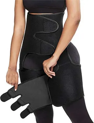 Produktbild von Neopren Schweiß Schlanke Oberschenkel Trimmer Taille Trainer Bein Shaper Schlank Abnehmen Gürtel Shapewear Muskeln Band Gewicht Verlust Körper Shaper XXXL