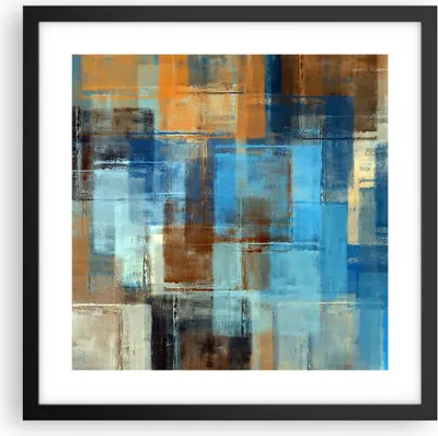 Produktbild von Gerahmtes Poster - Schwarzer Rahmen - Abstraktion modern - 40x40 cm - Wand Bild - Wanddeko - Wandbilder - Kunstposter - Wandposter - Bilderrahmen - Bilder - Kunstdruck - Wandbild - P2BAC40x40-3418