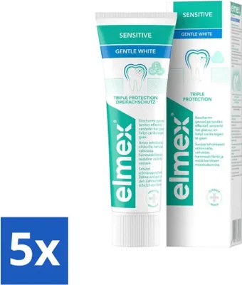 Image de Dentifrice Elmex Sensitive Blanc Doux 75 ml - Lot avantageux - 5 pièces