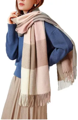 Productafbeelding van Unyqoos® Oversized Sjaal, 70 x 180 cm – zachte, kasjmierachtige acrylsjaal, geschikt als sjaal, schoudentuch, poncho of stola voor dames