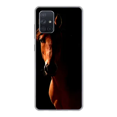 Produktbild von MuchoWow® Handyhülle Schutzhülle Hülle für Samsung Galaxy A51 Pferd - Licht - Porträt Silikon Softcase Handy Hülle - Schutzabdeckung