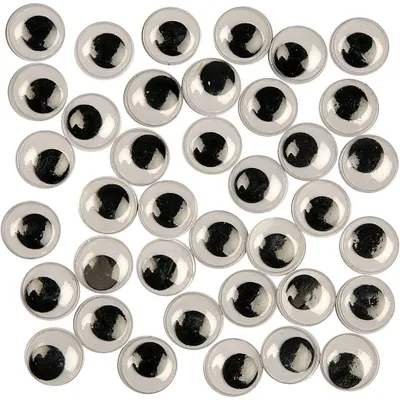 Produktbild von Wackelaugen, nicht selbstklebend, D 12 mm, 30 Stk/ 1 Pck [HOB-501122]