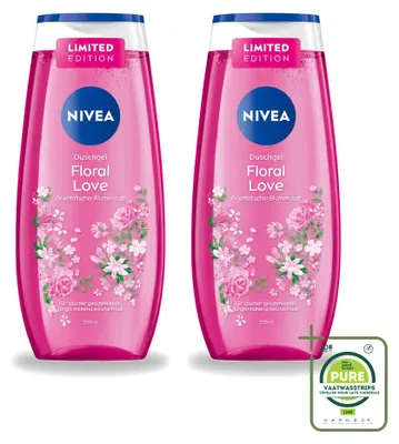 Zdjęcie produktu dla 2 sztuki żelu pod prysznic Nivea Floral Love, pojemność 250 ml - opakowanie zbiorcze