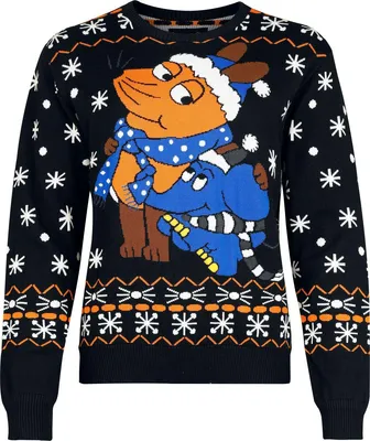 Produktbild von Die Sendung mit der Maus Weihnachtspullover Damen Maus und Elefant multicolor XXL