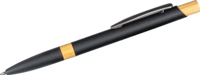 Produktbild von 5x Kugelschreiber / aus Metall / mit gummierter Oberfläche / Farbe: schwarz
