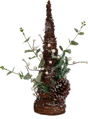 Produktbild von Vianočný stromček Romimex hnedozelená polyetylénová šiška 24 x 47 x 24 cm
