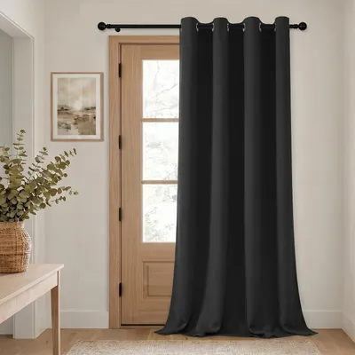 Obrázok produktu pre Zatemňovacia záclona, termoizolačná záclona, nepriehľadná, výška 260 cm, šírka 140 cm, čierna