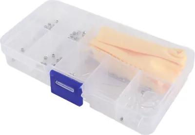 Image de Jeu de vis pour lunettes Kit de réparation de monture Pièces détachées Support de nez Tournevis Bit Accessoires 120Pcs