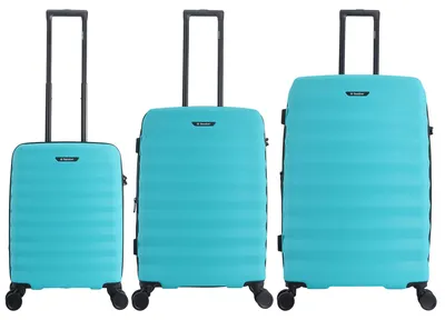 Produktbild von Saxoline Koffer-Set Flow mit Teleskopgriff und Zahlenschloss blue-turquois One Size