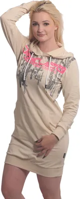 Immagine prodotto di Yakuza Damen Red Lite Hoodie Kleid, Grigio Bianco, M