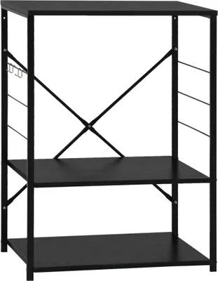 Obrázek produktu pro vidaXL Police do mikrovlnné trouby černá 60×39,6×79,5 cm výrobek ze dřeva