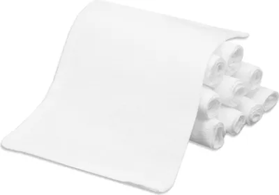 Produktbild von 10er Set Waschlappen für Babys aus Baumwolle, 17x22 cm, weiß