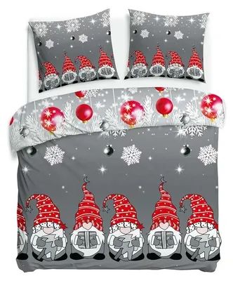 Produktbild von Bettwäsche, Flanellbettwäsche, warm, winterlich 180x200 31518-1 Weihnachtswichtel