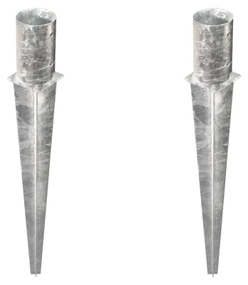 Produktbild von Alberts 2 x Einschlag-Bodenhülse für Rundholzpfosten, Ø141 mm, Länge 750 mm, feuerverzinkt, zum Einbetonieren