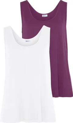 Produktbild von BEACH TIME Tanktop lila+weiß Größe 36/38