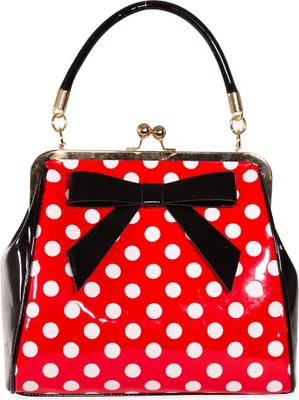 Produktbild von Banned Retro Handtasche - American Polka Rot