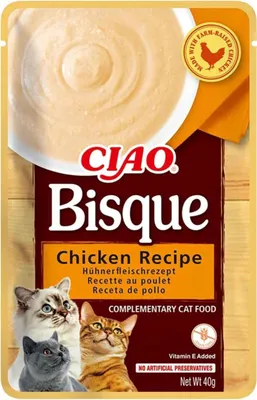 Obrázek produktu pro Inaba Cat Ciao Bisque 40g Doplňkové krmivo pro kočky Krémová polévka s kuřecím masem